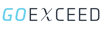GoExceed company logo with circular icon and text “GoExceed” in blue gradient